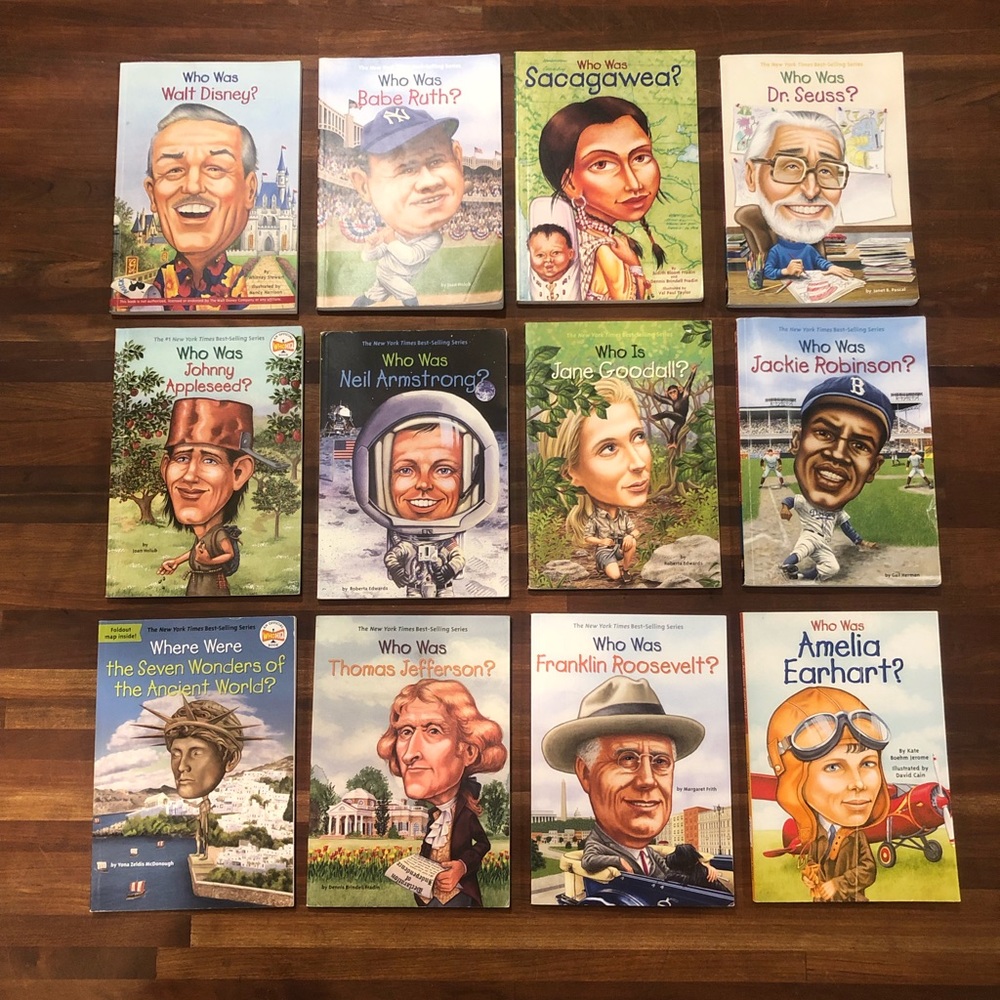 WHO WAS Book Lot Collection WHOHQ Set of 12